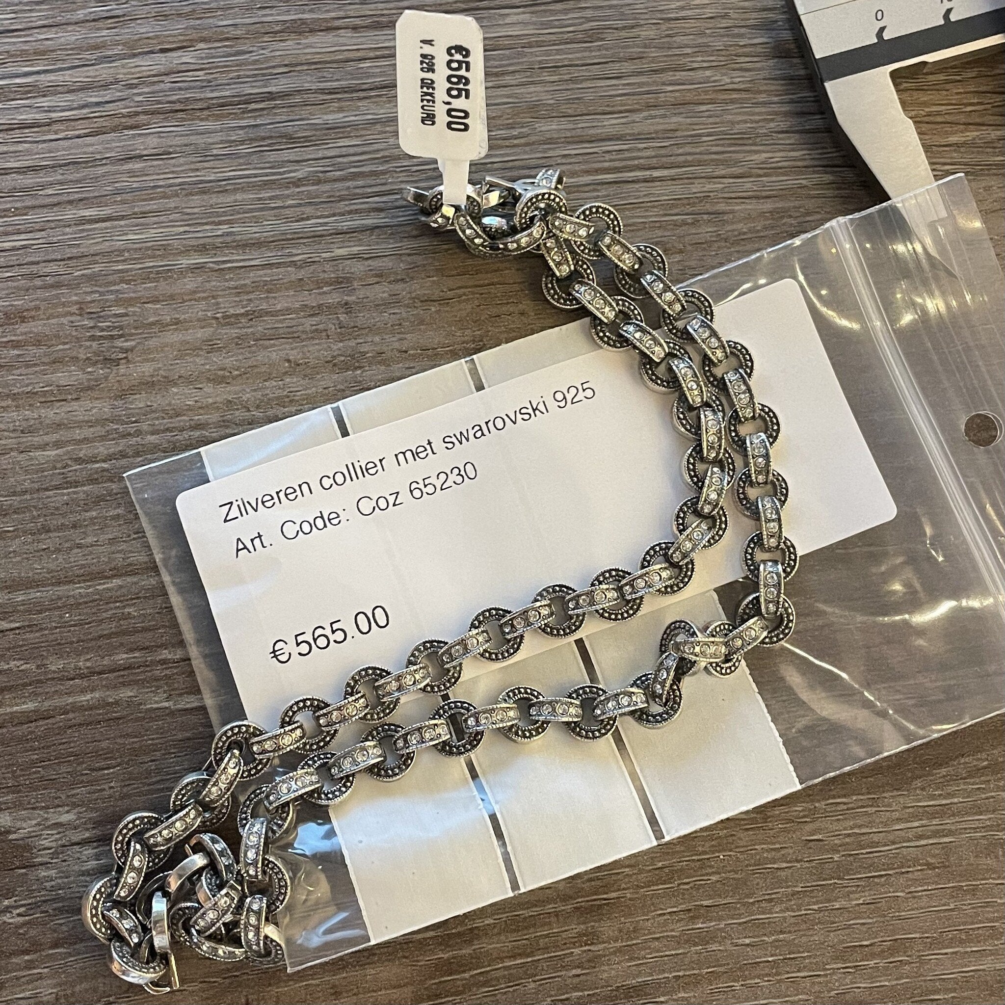 Vintage Sterling Silver Necklace with Swarovski